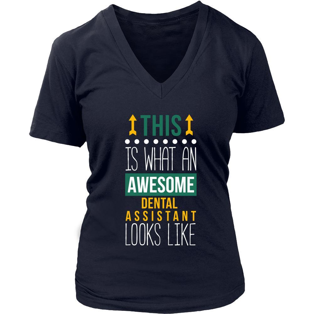 Dental Assistant Shirt - This is what an awesome Dental Assistant looks like - Profession Gift-T-shirt-Teelime | shirts-hoodies-mugs