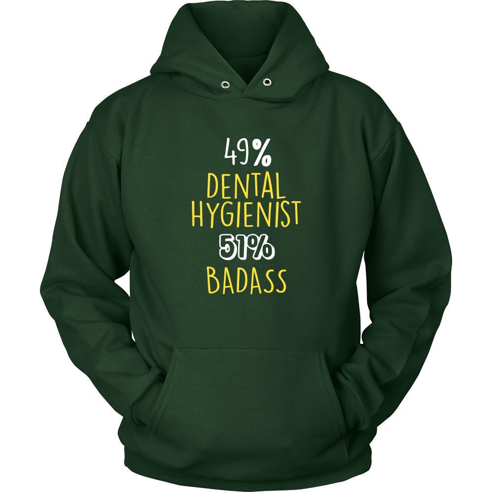 Dental Hygienist Shirt - 49% Dental Hygienist 51% Badass Profession-T-shirt-Teelime | shirts-hoodies-mugs