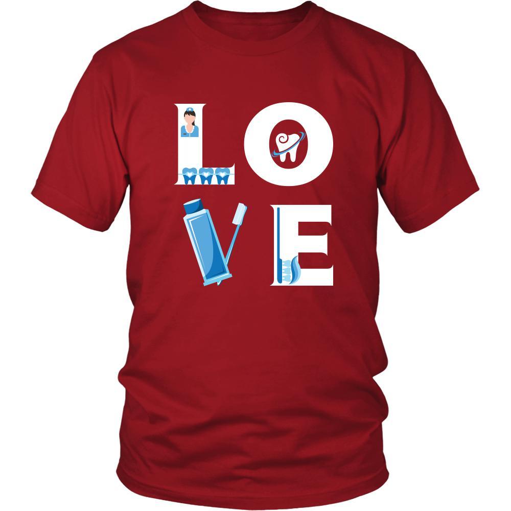 Dentist - LOVE Dentist - Profession/Job Shirt-T-shirt-Teelime | shirts-hoodies-mugs