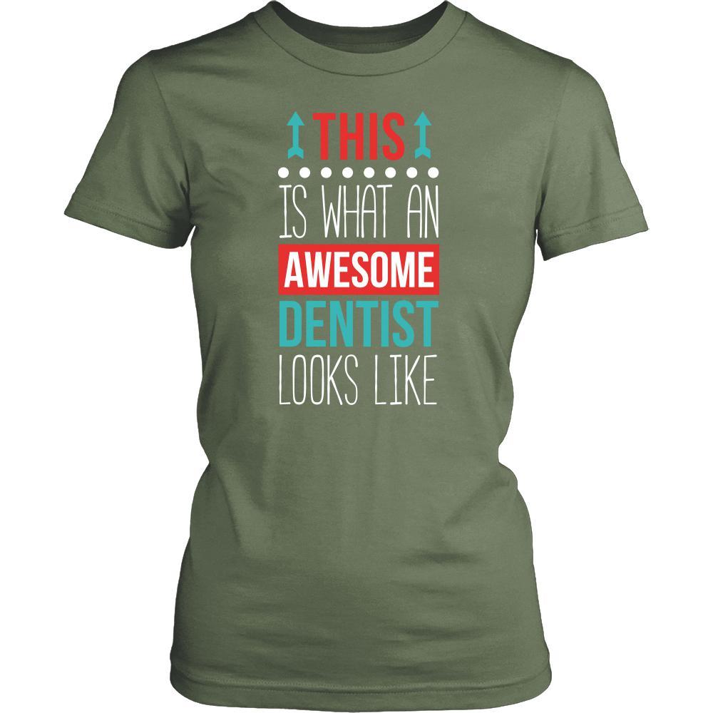 Dentist Shirt This is what an awesome Dentist looks like Profession Gift-T-shirt-Teelime | shirts-hoodies-mugs