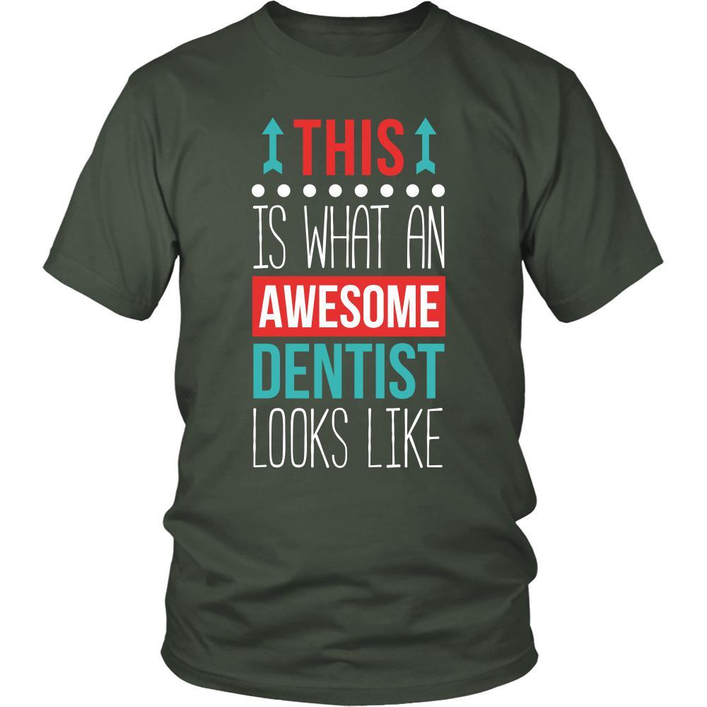 Dentist Shirt This is what an awesome Dentist looks like Profession Gift-T-shirt-Teelime | shirts-hoodies-mugs