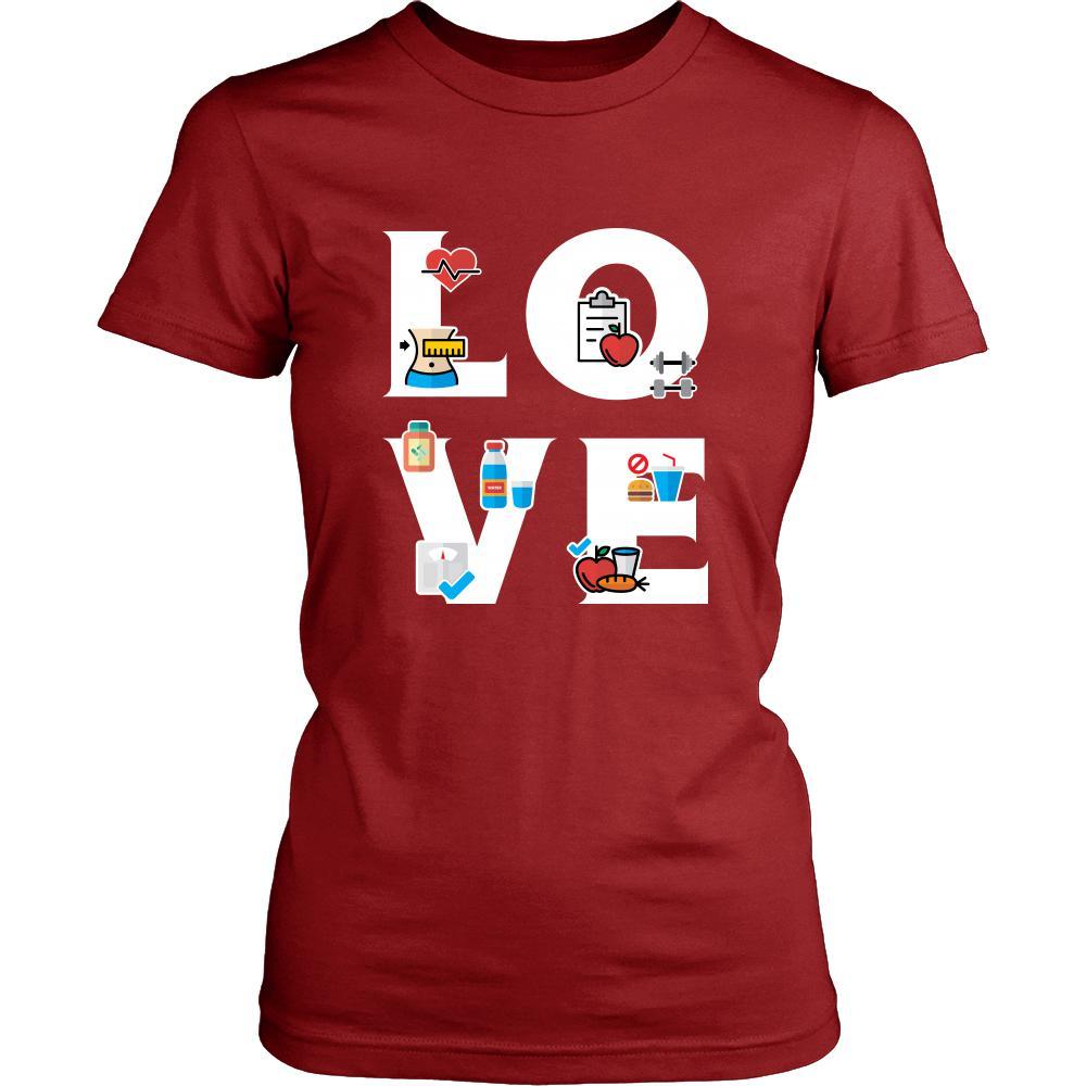 Dietitian - LOVE Dietitian - Health Profession/Job Shirt-T-shirt-Teelime | shirts-hoodies-mugs
