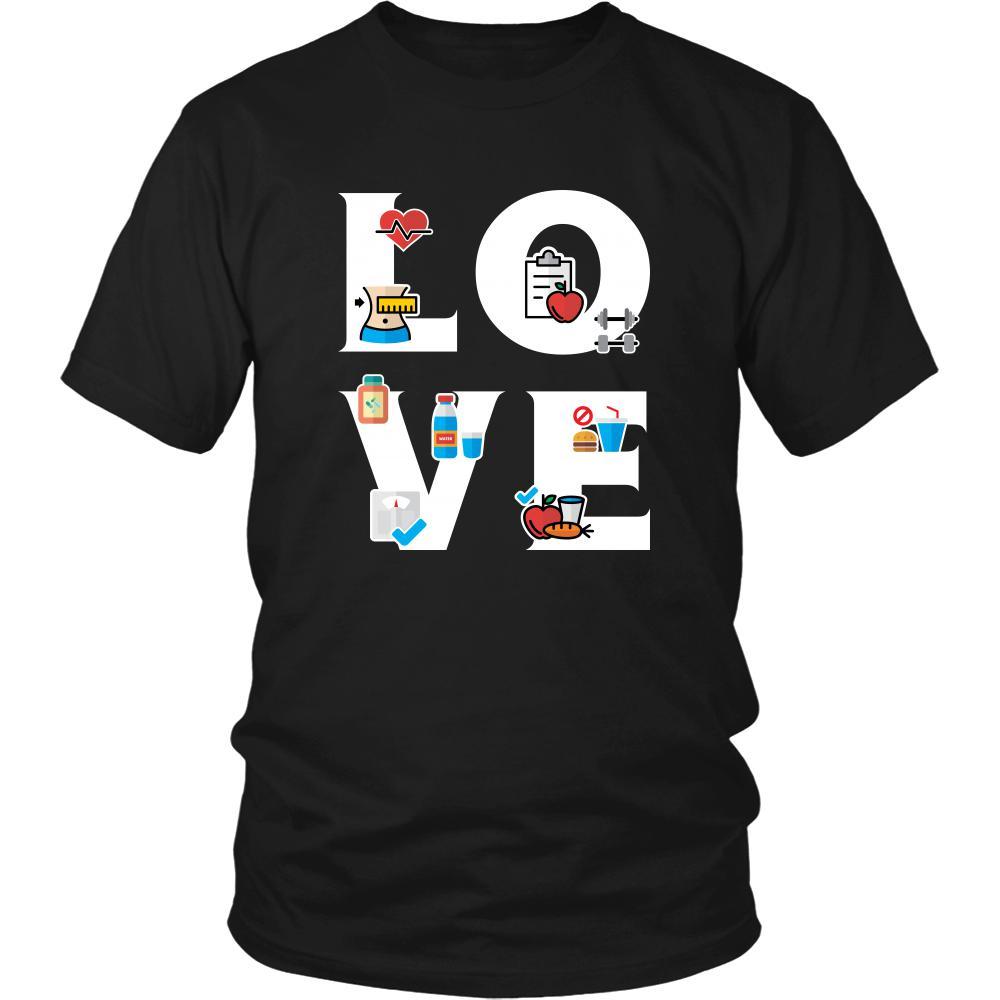 Dietitian - LOVE Dietitian - Health Profession/Job Shirt-T-shirt-Teelime | shirts-hoodies-mugs
