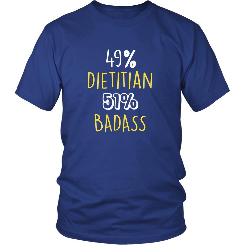 Dietitian Shirt - 49% Dietitian 51% Badass Profession-T-shirt-Teelime | shirts-hoodies-mugs