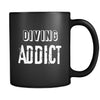 Diving Diving Addict 11oz Black Mug-Drinkware-Teelime | shirts-hoodies-mugs