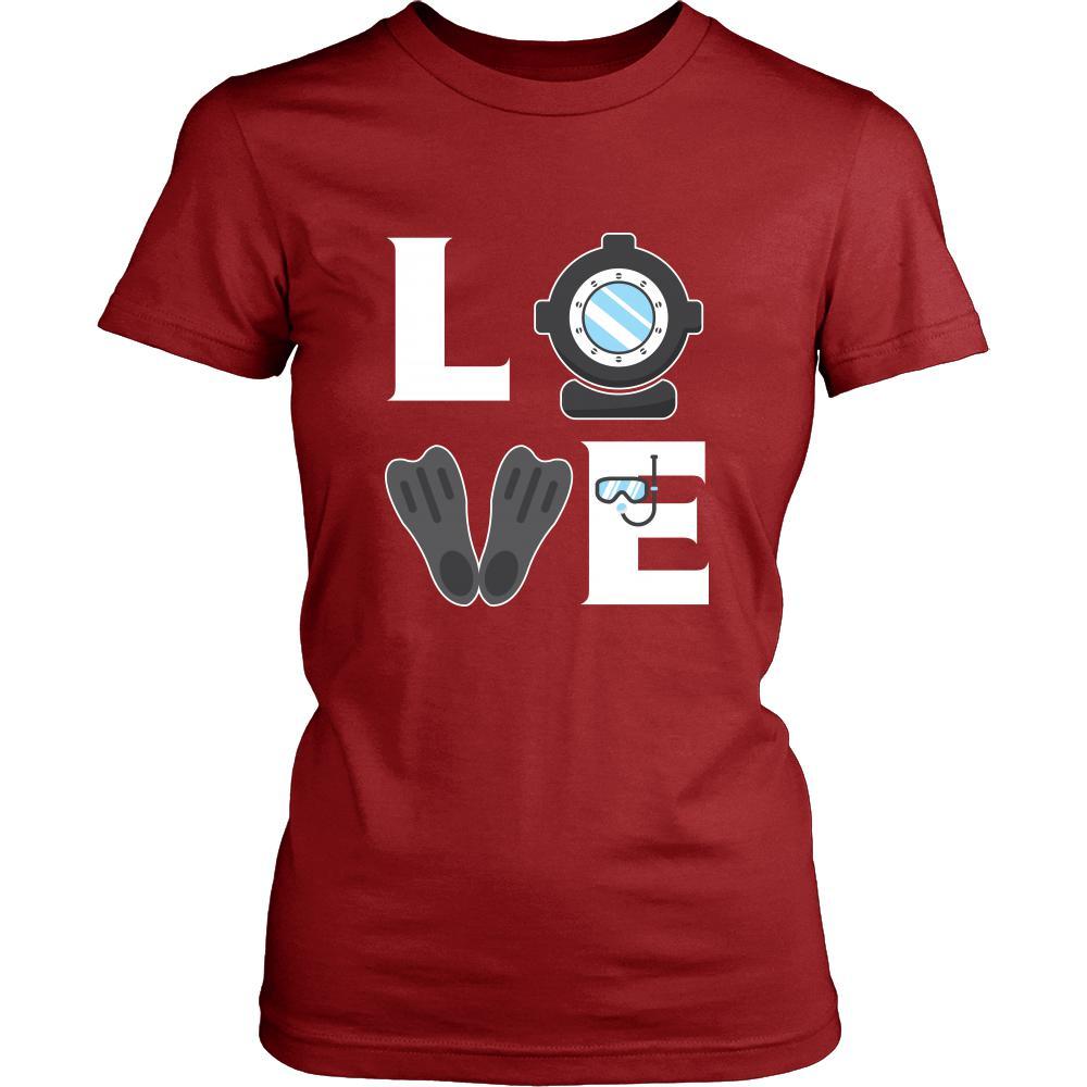 Diving - LOVE Diving - Dive Hobby Shirt-T-shirt-Teelime | shirts-hoodies-mugs