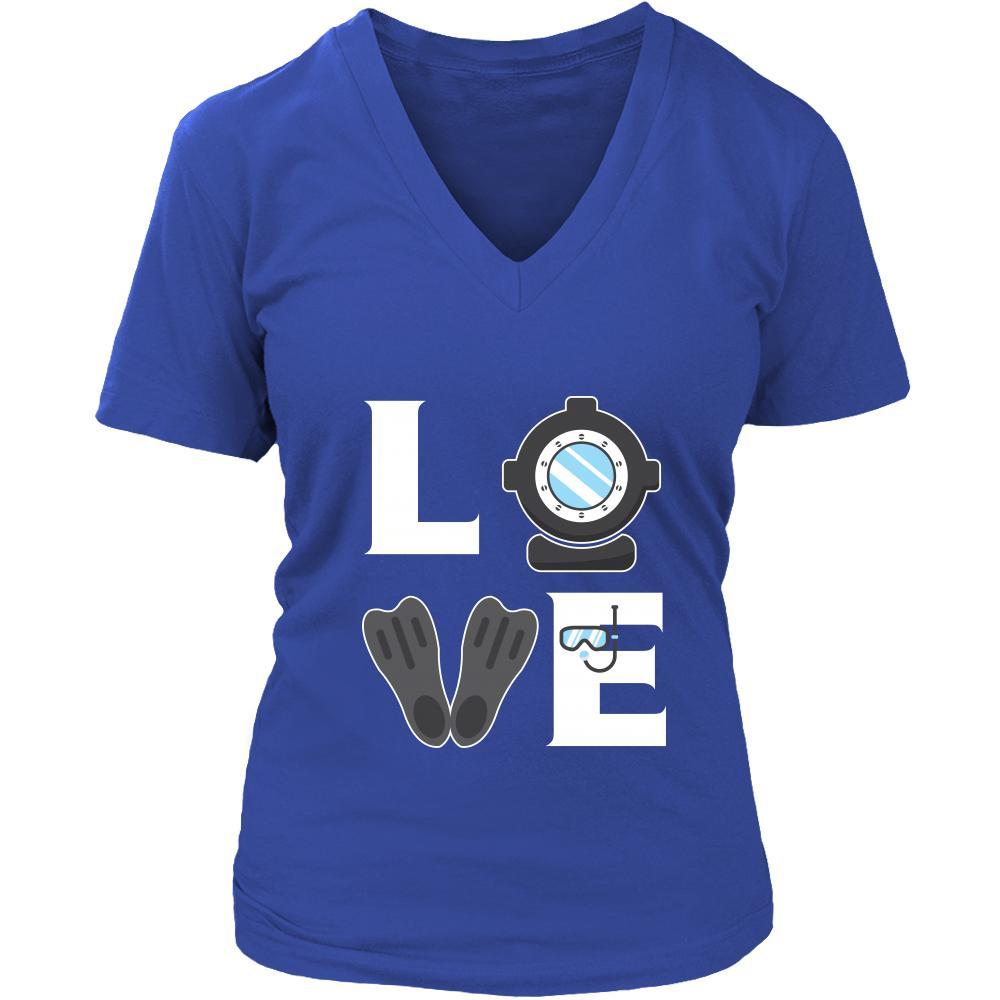 Diving - LOVE Diving - Dive Hobby Shirt-T-shirt-Teelime | shirts-hoodies-mugs