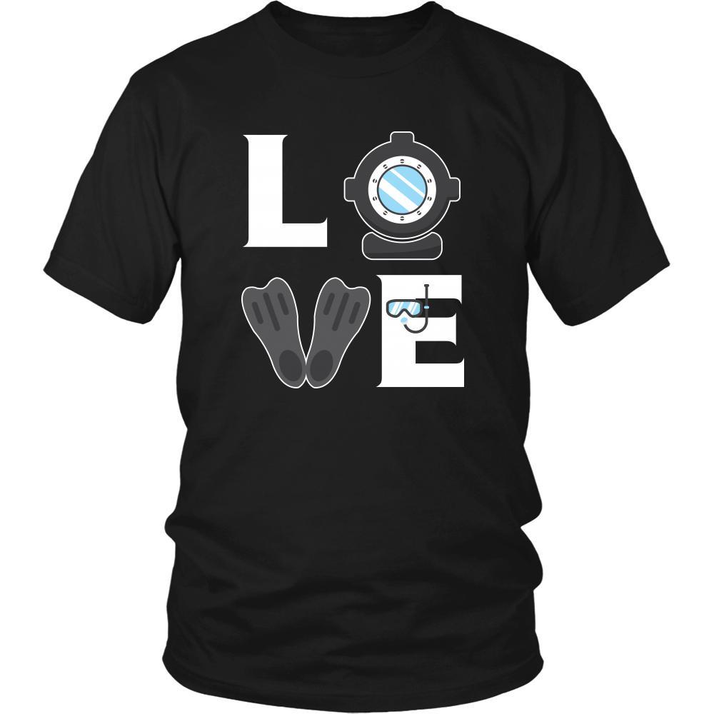 Diving - LOVE Diving - Dive Hobby Shirt-T-shirt-Teelime | shirts-hoodies-mugs
