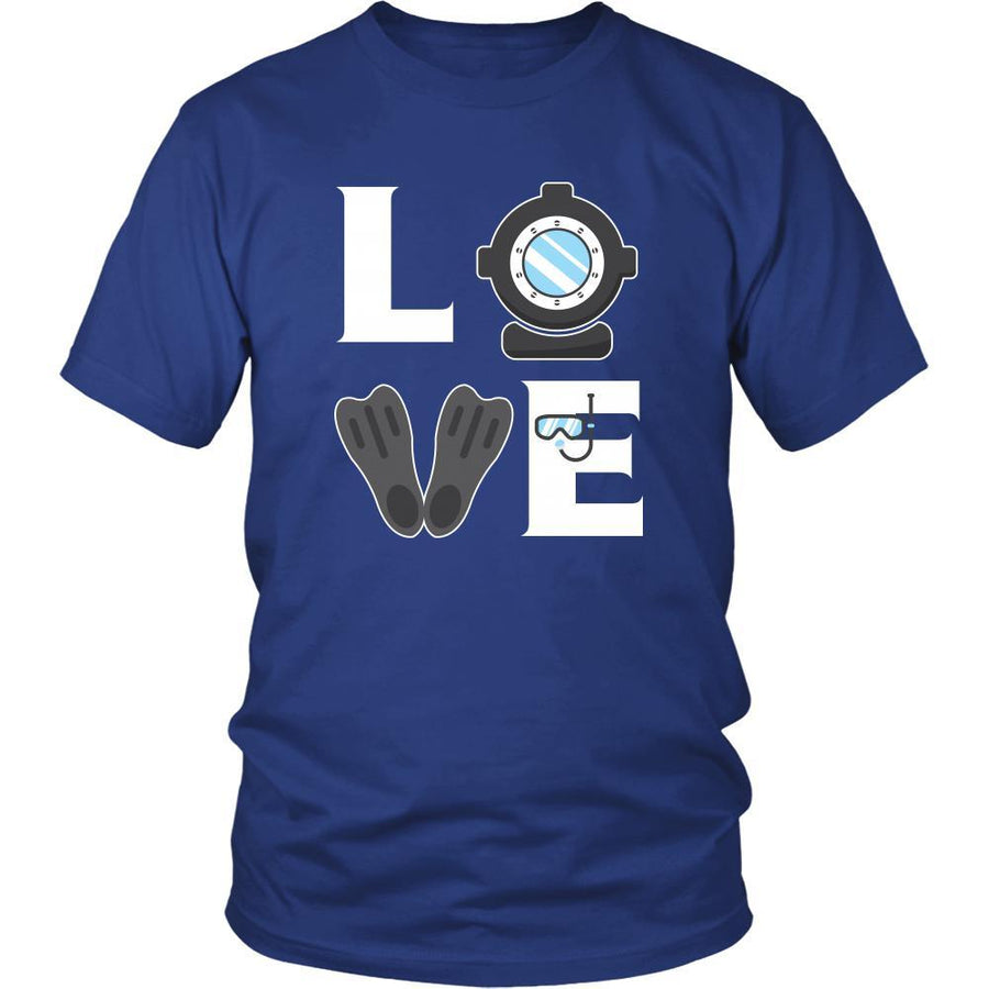 Diving - LOVE Diving - Dive Hobby Shirt-T-shirt-Teelime | shirts-hoodies-mugs