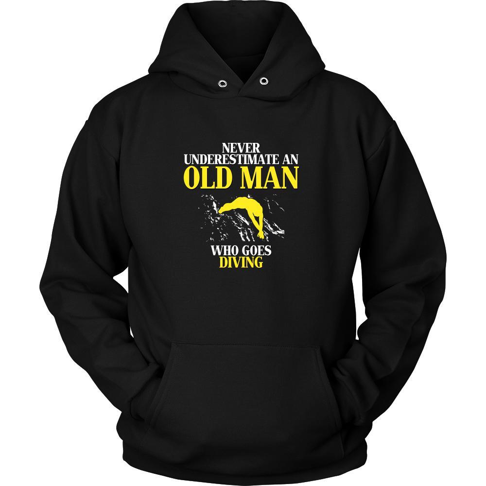Diving Shirt - Never underestimate an old man who goes diving Grandfather Hobby Gift-T-shirt-Teelime | shirts-hoodies-mugs
