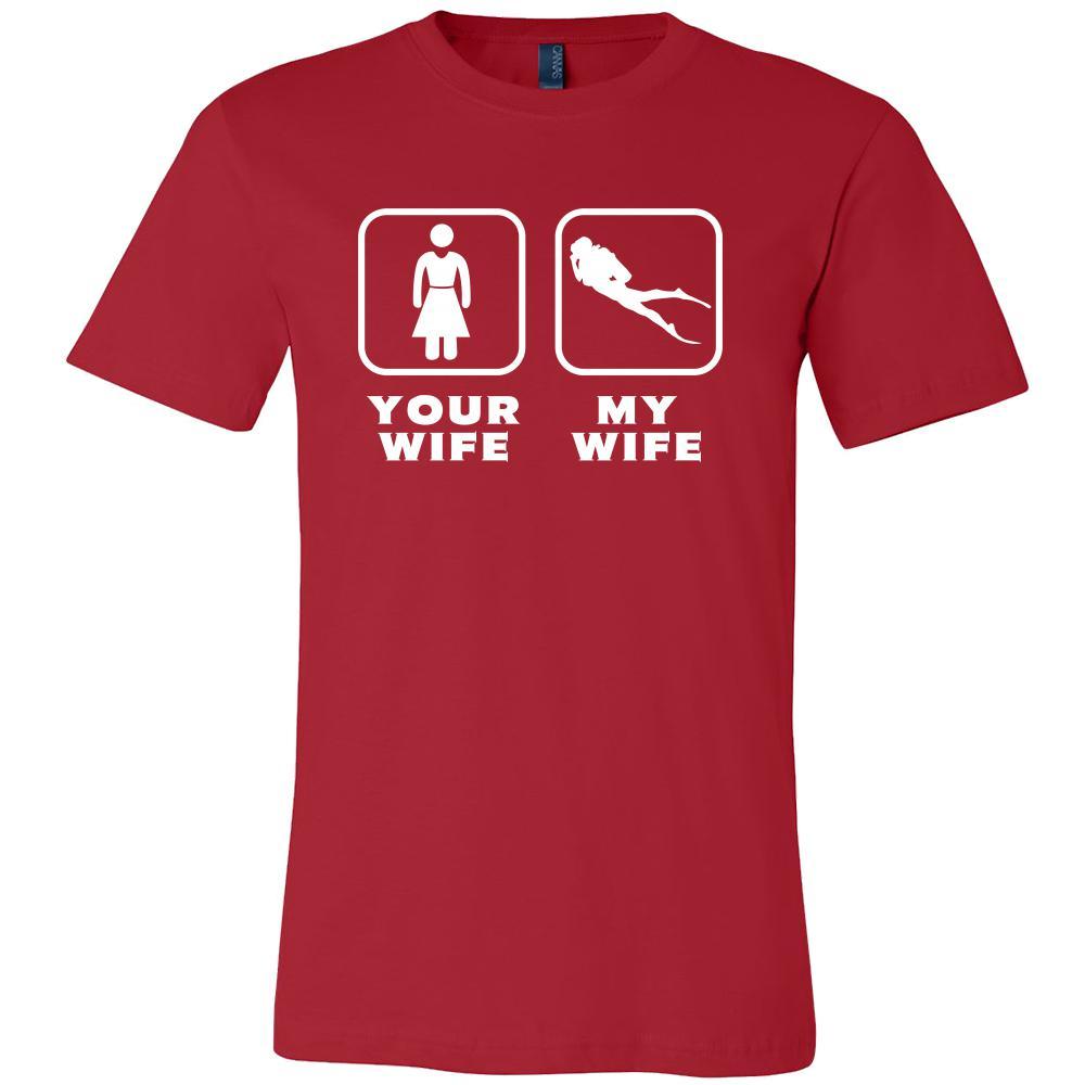 Diving - Your wife My wife - Father's Day Hobby Shirt-T-shirt-Teelime | shirts-hoodies-mugs