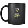 DJ 49% DJ 51% Badass 11oz Black Mug-Drinkware-Teelime | shirts-hoodies-mugs