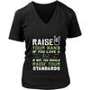 DJ Shirt - Raise your hand if you love DJ, if not raise your standards - Profession Gift-T-shirt-Teelime | shirts-hoodies-mugs