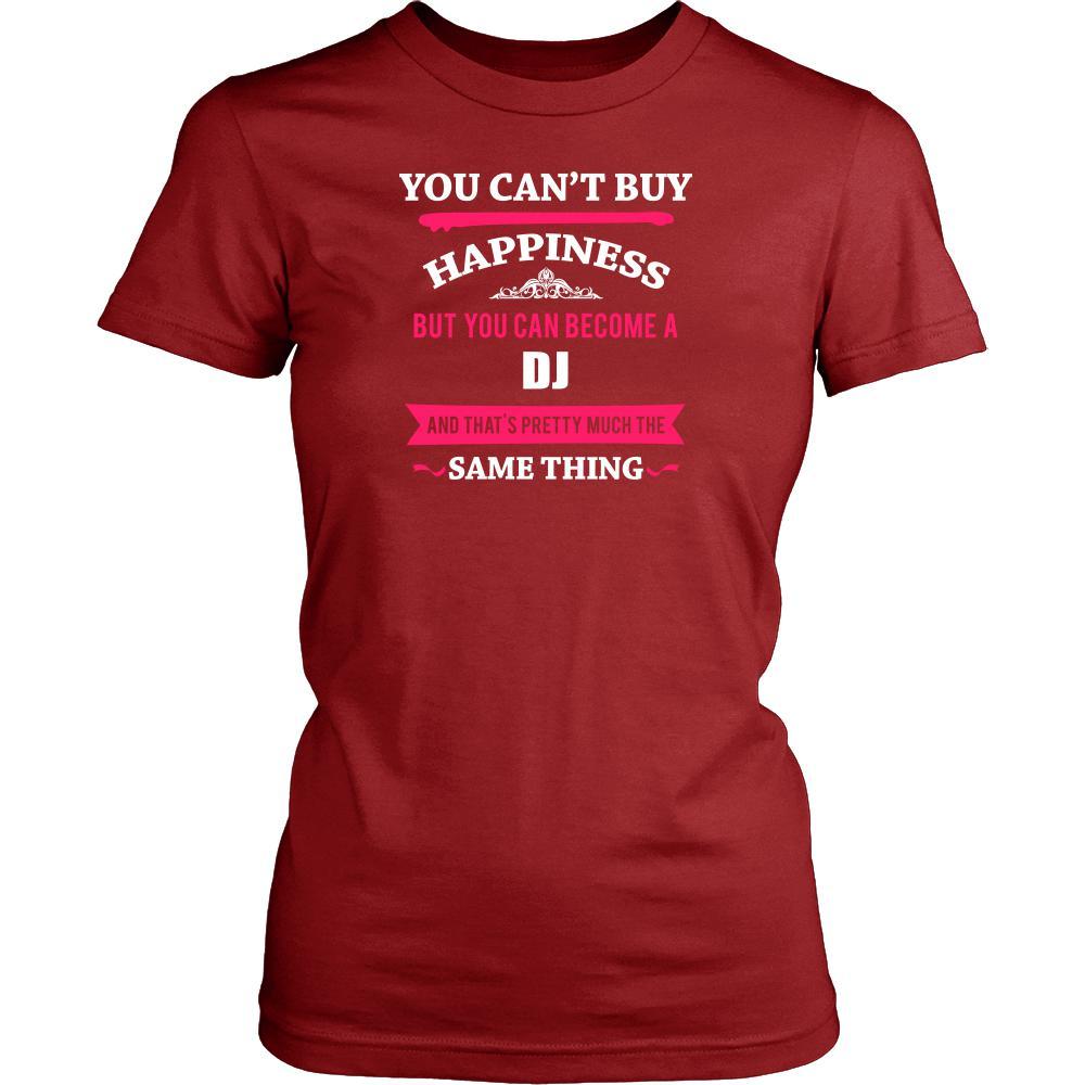 DJ Shirt - You can't buy happiness but you can become a DJ and that's pretty much the same thing Profession-T-shirt-Teelime | shirts-hoodies-mugs