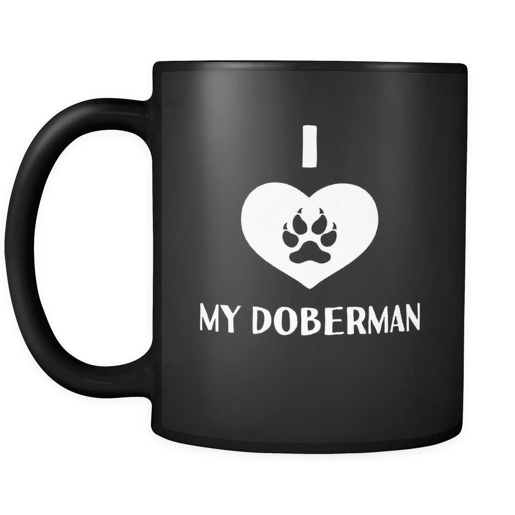 Doberman I Love My Doberman 11oz Black Mug-Drinkware-Teelime | shirts-hoodies-mugs