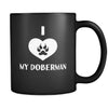 Doberman I Love My Doberman 11oz Black Mug-Drinkware-Teelime | shirts-hoodies-mugs