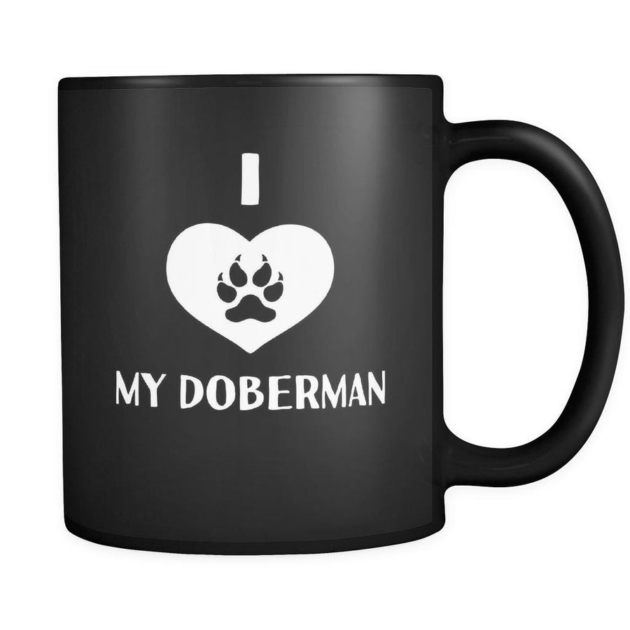 Doberman I Love My Doberman 11oz Black Mug-Drinkware-Teelime | shirts-hoodies-mugs