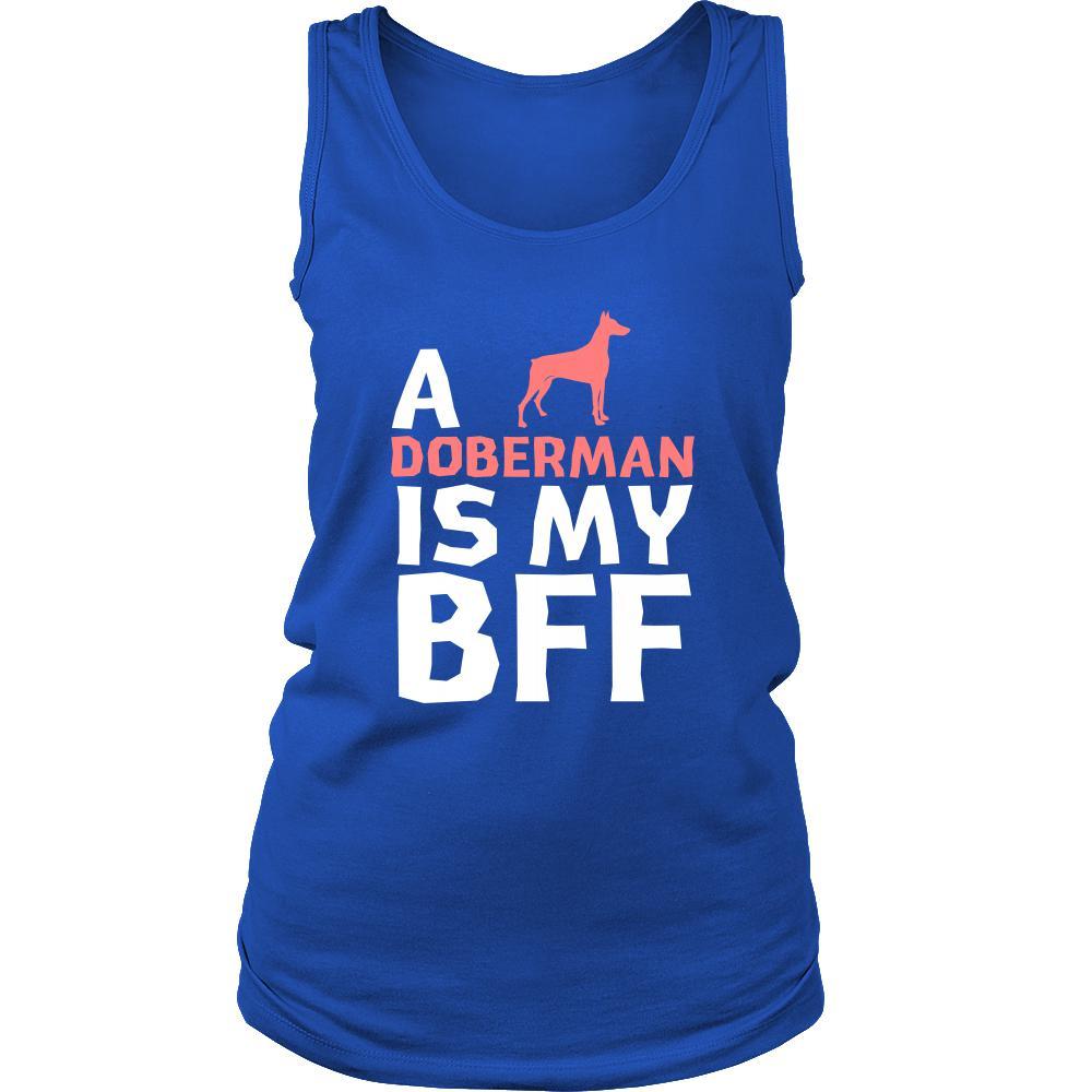 Doberman Shirt - a Doberman is my bff- Dog Lover Gift-T-shirt-Teelime | shirts-hoodies-mugs