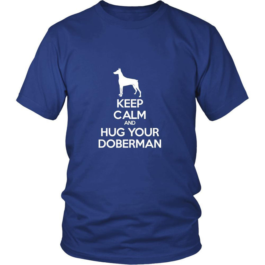 Doberman Shirt - Keep Calm and Hug Your Doberman- Dog Lover Gift-T-shirt-Teelime | shirts-hoodies-mugs