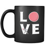 Dodgeball - LOVE Dodgeball - 11oz Black Mug-Drinkware-Teelime | shirts-hoodies-mugs