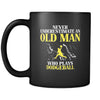 Dodgeball Never underestimate an old man who plays dodgeball 11oz Black Mug-Drinkware-Teelime | shirts-hoodies-mugs