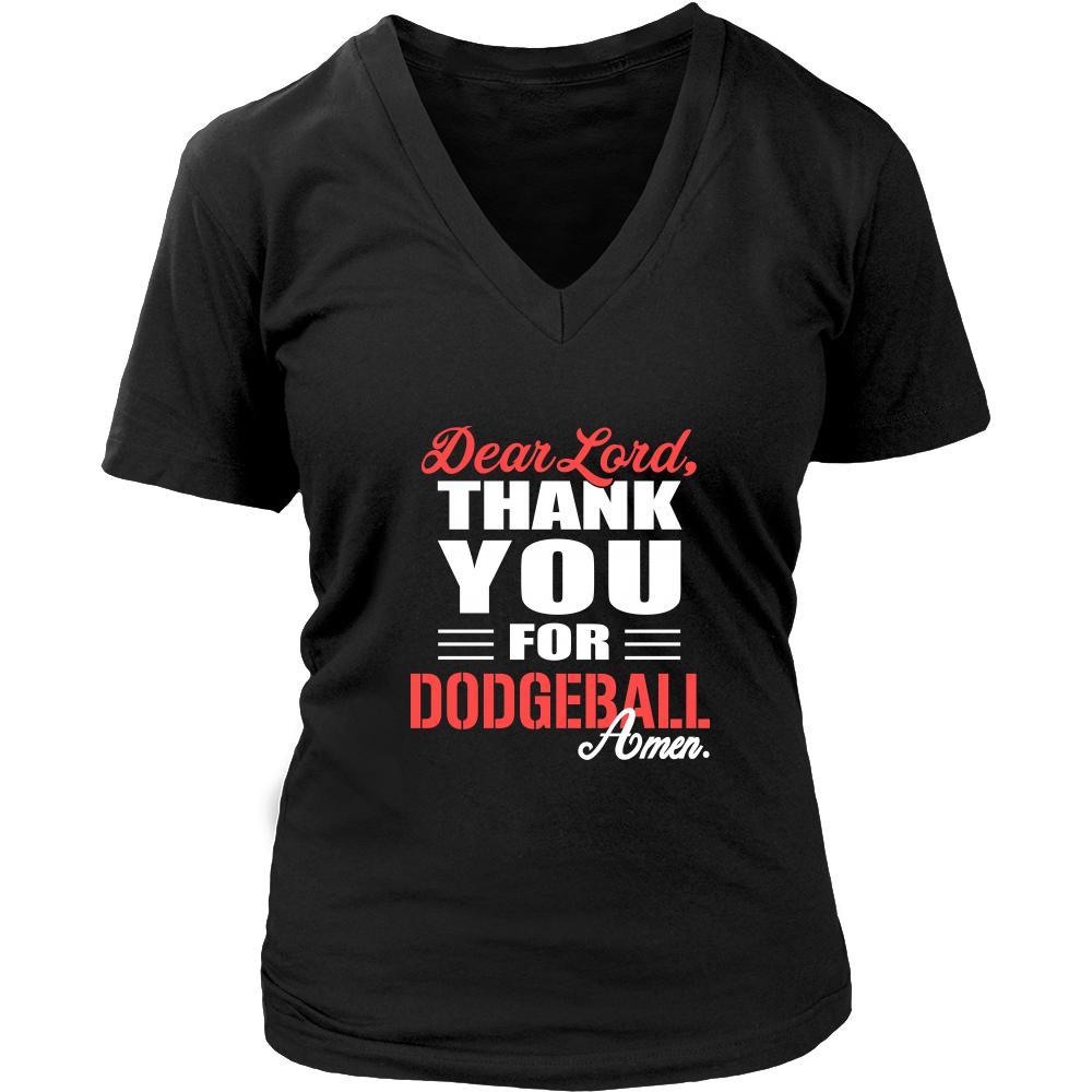 Dodgeball Shirt - Dear Lord, thank you for Dodgeball Amen- Hobby-T-shirt-Teelime | shirts-hoodies-mugs