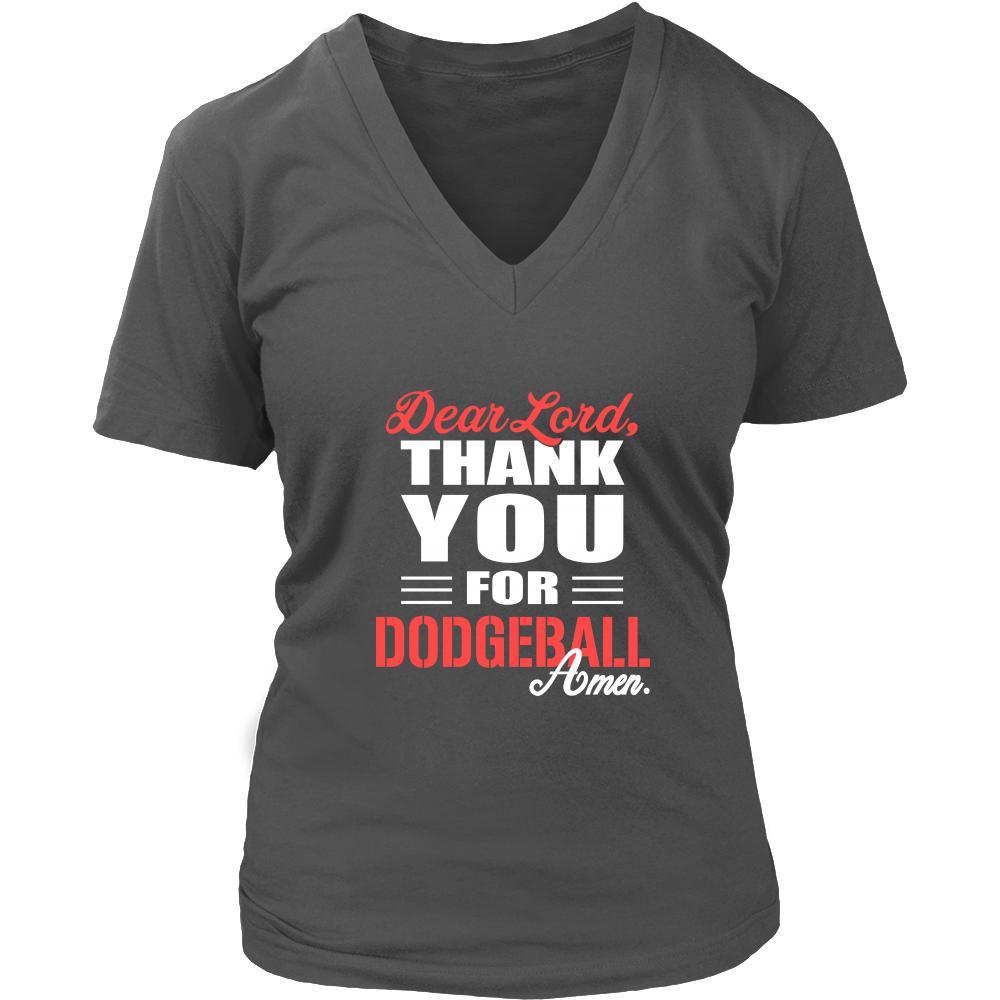 Dodgeball Shirt - Dear Lord, thank you for Dodgeball Amen- Hobby-T-shirt-Teelime | shirts-hoodies-mugs