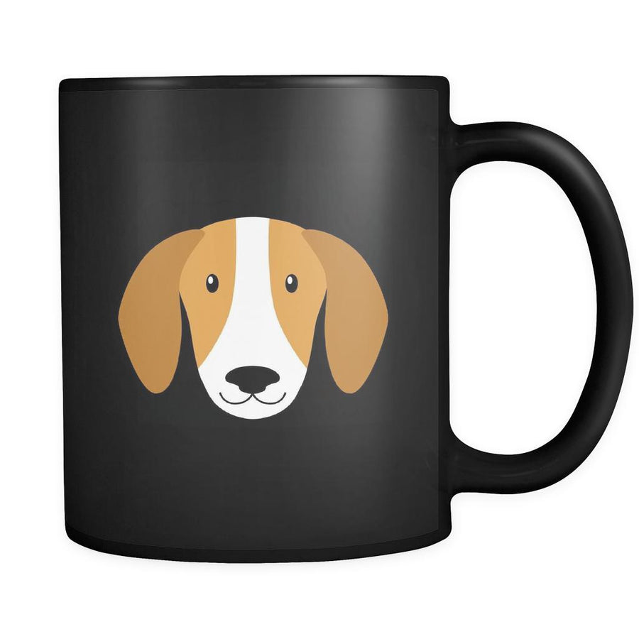 Dog Animal Illustration 11oz Black Mug-Drinkware-Teelime | shirts-hoodies-mugs