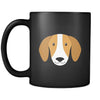 Dog Animal Illustration 11oz Black Mug-Drinkware-Teelime | shirts-hoodies-mugs