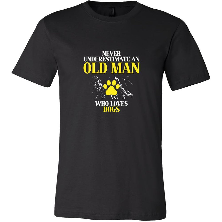 Dog Shirt - Never underestimate an old man who loves dogs Grandfather Pets Gift-T-shirt-Teelime | shirts-hoodies-mugs