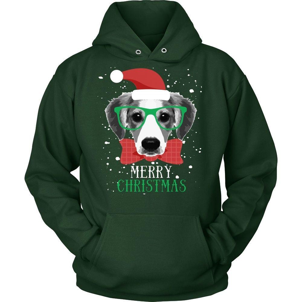 Dog T Shirt- Merry Christmas-T-shirt-Teelime | shirts-hoodies-mugs