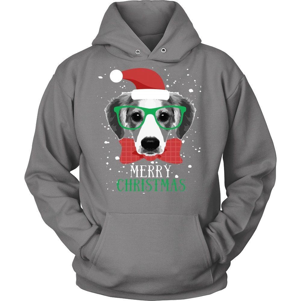 Dog T Shirt- Merry Christmas-T-shirt-Teelime | shirts-hoodies-mugs