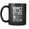 Dogs Money can't buy happiness but it can buy dogs and that's kind of the same thing 11oz Black Mug-Drinkware-Teelime | shirts-hoodies-mugs