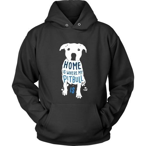 Dogs T Shirt - Home is where my Pitbull is-T-shirt-Teelime | shirts-hoodies-mugs