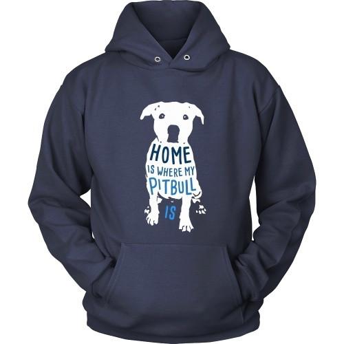 Dogs T Shirt - Home is where my Pitbull is-T-shirt-Teelime | shirts-hoodies-mugs