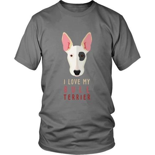 Dogs T Shirt - I love my Bull Terrier-T-shirt-Teelime | shirts-hoodies-mugs