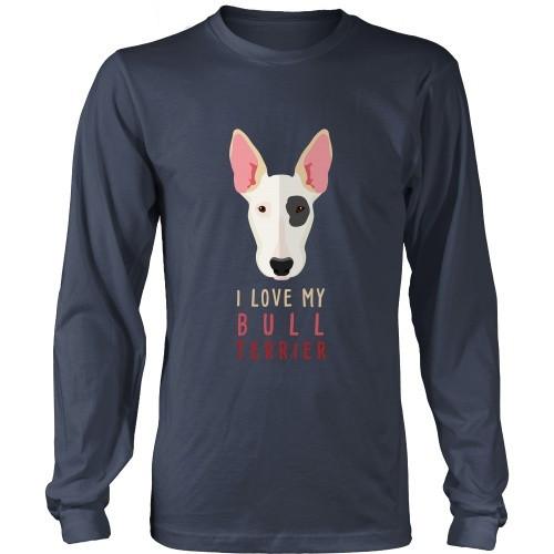 Dogs T Shirt - I love my Bull Terrier-T-shirt-Teelime | shirts-hoodies-mugs