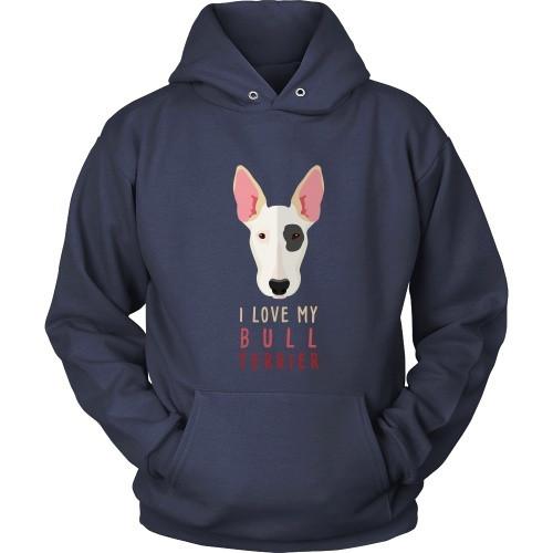 Dogs T Shirt - I love my Bull Terrier-T-shirt-Teelime | shirts-hoodies-mugs