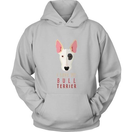 Dogs T Shirt - I love my Bull Terrier-T-shirt-Teelime | shirts-hoodies-mugs
