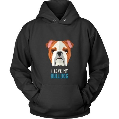 Dogs T Shirt - I love my Bulldog-T-shirt-Teelime | shirts-hoodies-mugs