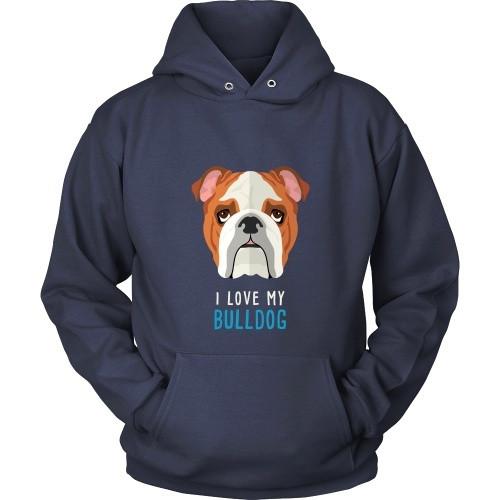 Dogs T Shirt - I love my Bulldog-T-shirt-Teelime | shirts-hoodies-mugs