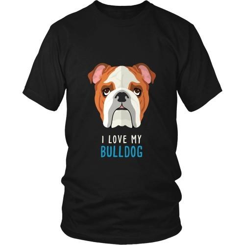 Dogs T Shirt - I love my Bulldog