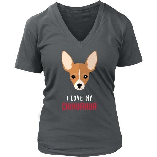 Dogs T Shirt - I love my Chihuahua-T-shirt-Teelime | shirts-hoodies-mugs