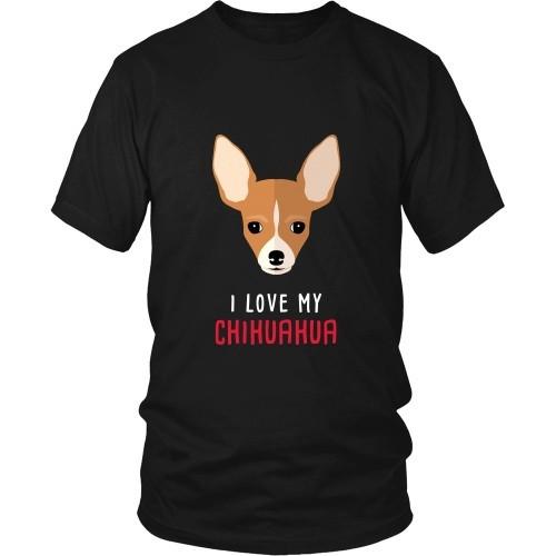 Dogs T Shirt - I love my Chihuahua-T-shirt-Teelime | shirts-hoodies-mugs