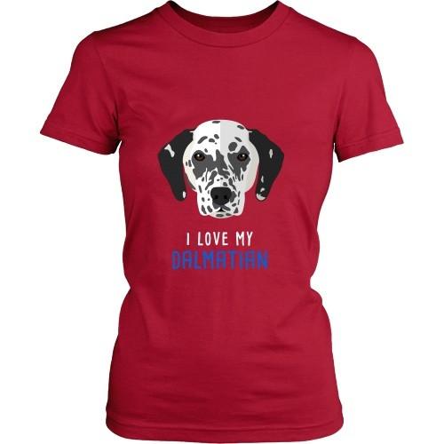 Dogs T Shirt - I love my Dalmatian-T-shirt-Teelime | shirts-hoodies-mugs