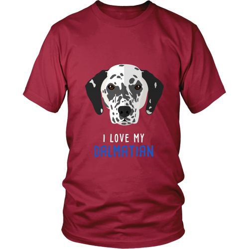 Dogs T Shirt - I love my Dalmatian-T-shirt-Teelime | shirts-hoodies-mugs