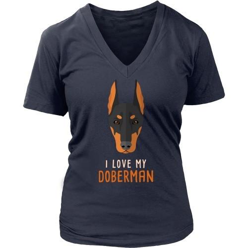 Dogs T Shirt - I love my Doberman-T-shirt-Teelime | shirts-hoodies-mugs