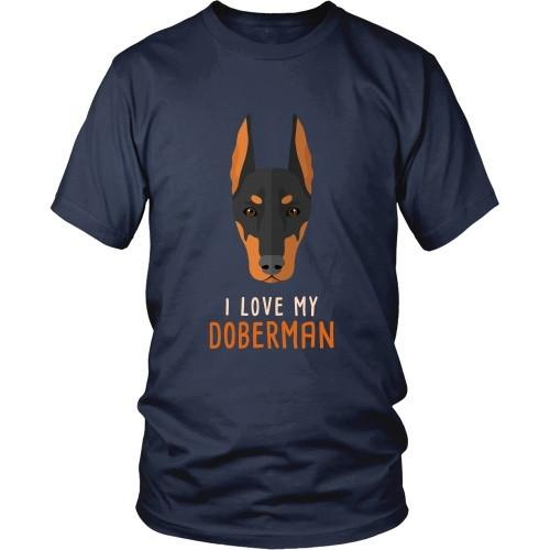 Dogs T Shirt - I love my Doberman-T-shirt-Teelime | shirts-hoodies-mugs