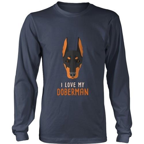 Dogs T Shirt - I love my Doberman-T-shirt-Teelime | shirts-hoodies-mugs