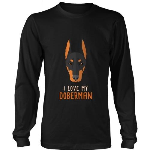 Dogs T Shirt - I love my Doberman-T-shirt-Teelime | shirts-hoodies-mugs
